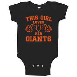 This Girl Loves Her San Francisco Giants Baseball Heart Baby One Piece This Girl Loves Her San Francisco Giants Baseball Heart Baby One Piece