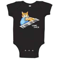 Game Over Keyboard Cat Fun The It Crowd Popular Tv Show Baby One Piece Game Over Keyboard Cat Fun The It Crowd Popular Tv Show Baby One Piece