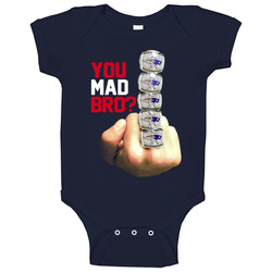 You Mad Bro Tom Brady 5 Rings Middle Finger Super Bowl Goat Baby One Piece You Mad Bro Tom Brady 5 Rings Middle Finger Super Bowl Goat Baby One Piece