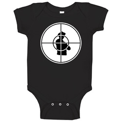 Public Enemy With Big Logo Rap Hip Hop Baby One Piece