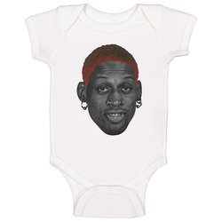 Dennis Rodman Big Head Chicago Basketball Fan Baby One Piece Dennis Rodman Big Head Chicago Basketball Fan Baby One Piece