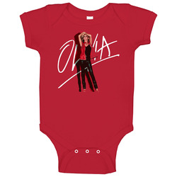Olivia Newton John Retro Movie Actress Baby One Piece