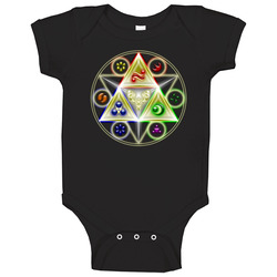 Zelda Detailed Triforce Video Game Baby One Piece Zelda Detailed Triforce Video Game Baby One Piece