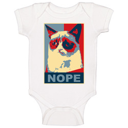 Grumpy Cat Nope Hope Poster Funny Meme Baby One Piece Grumpy Cat Nope Hope Poster Funny Meme Baby One Piece