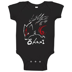 Okami Japanese Lore Wolf Video Game Baby One Piece Okami Japanese Lore Wolf Video Game Baby One Piece
