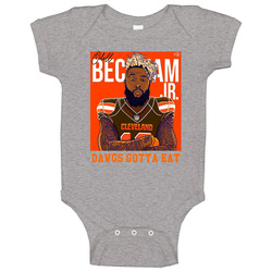 Odell Beckham Cleveland Browns Player Dawgs Gotta To Eat Football Baby One Piece Odell Beckham Cleveland Browns Player Dawgs Gotta To Eat Football Baby One Piece