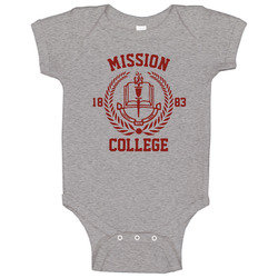 Mission College Fictional University School Daze Movie Fan Raglan Baby One Piece