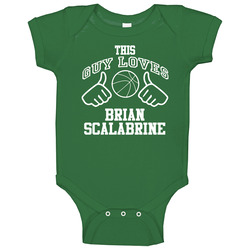 Brian Scalabrine This Guy Loves Heart Boston Basketball Baby One Piece Brian Scalabrine This Guy Loves Heart Boston Basketball Baby One Piece