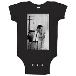 Malcom X Window By Any Means Necessary Black History Baby One Piece Malcom X Window By Any Means Necessary Black History Baby One Piece