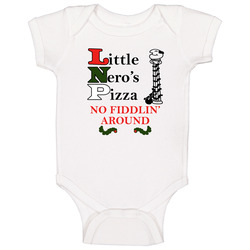 Little Neros Pizza No Fiddlin Around Home Alone Movie Lovers Baby One Piece