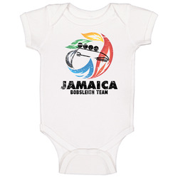 Jamaica Bobsleigh Team 2014 Olympic Sochi Vintage Distressed Baby One Piece Jamaica Bobsleigh Team 2014 Olympic Sochi Vintage Distressed Baby One Piece