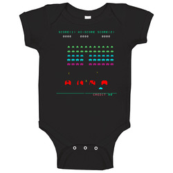 Retro Arcade Game Space Invaders Baby One Piece Retro Arcade Game Space Invaders Baby One Piece