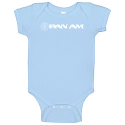 Pan Am Airlines Retro Logo Blue Baby One Piece Pan Am Airlines Retro Logo Blue Baby One Piece