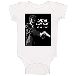 Jules Does he look like a bitch to you Pulp Fiction JOE Baby One Piece Jules Does he look like a bitch to you Pulp Fiction JOE Baby One Piece