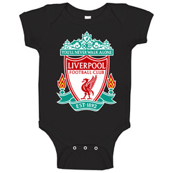 Liverpool Fc Football Soccer Black Baby One Piece
