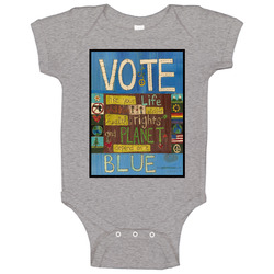 Vote Blue Classic T Baby One Piece Vote Blue Classic T Baby One Piece