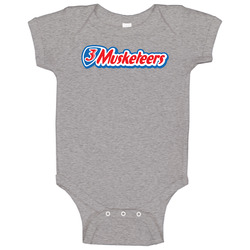 3 Musketeers Candy Chocholate Bar Baby One Piece 3 Musketeers Candy Chocholate Bar Baby One Piece