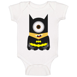 Batman Minion Dispicable me 2 White T-Shirt 100% Cotton NEW ITEM Baby One Piece Batman Minion Dispicable me 2 White T-Shirt 100% Cotton NEW ITEM Baby One Piece