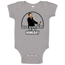 Rene Rancourt Is My Homeboy Boston Anthem Hockey Baby One Piece Rene Rancourt Is My Homeboy Boston Anthem Hockey Baby One Piece