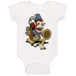 White MONKEY BOMB JOLLY CHIMP T-Shirt CALL OF DUTY ZOMBIES 100% COTTON Baby One Piece White MONKEY BOMB JOLLY CHIMP T-Shirt CALL OF DUTY ZOMBIES 100% COTTON Baby One Piece