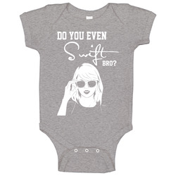 Do You Even Swift Bro? Charcoal Baby One Piece
