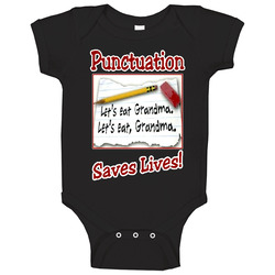 Lets Eat Grandma Punctuation Saves Lives Funny Cool Baby One Piece Lets Eat Grandma Punctuation Saves Lives Funny Cool Baby One Piece