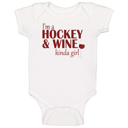 Hockey And Wine Girl Fixed Baby One Piece