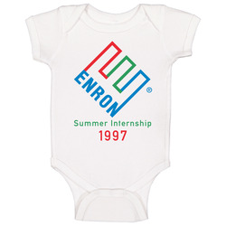 Enron Summer Internship 1997 Funny Accounting Cpa Gift Baby One Piece Enron Summer Internship 1997 Funny Accounting Cpa Gift Baby One Piece