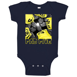 Fab Five Basketball Chris Webber Galena Rose Baby One Piece Fab Five Basketball Chris Webber Galena Rose Baby One Piece