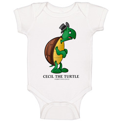 Cecil The Turtle Rabbits Run Retro Cartoon Baby One Piece Cecil The Turtle Rabbits Run Retro Cartoon Baby One Piece