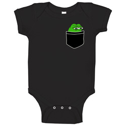 Pepe The Frog Pocket Baby One Piece Pepe The Frog Pocket Baby One Piece