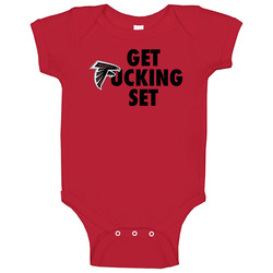 Get Set Atlanta Football Fan Baby One Piece Get Set Atlanta Football Fan Baby One Piece