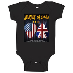 New To 2018 Journey & Def Leppard Baby One Piece New To 2018 Journey & Def Leppard Baby One Piece