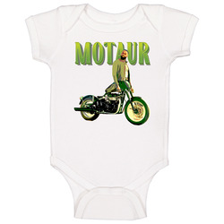 Motaur Half Man Half Motorcycle Progressive Mascot Baby One Piece Motaur Half Man Half Motorcycle Progressive Mascot Baby One Piece