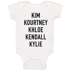 kardashian tshirt long white Baby One Piece kardashian tshirt long white Baby One Piece