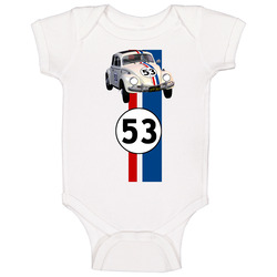 Herbie 53 Retro Movie Baby One Piece Herbie 53 Retro Movie Baby One Piece
