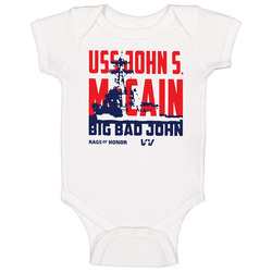 Uss John Mccain Veterans July 4 Baby One Piece Uss John Mccain Veterans July 4 Baby One Piece