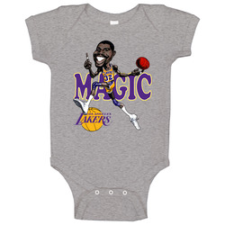Magic Johnson Retro Basketball Caricature Baby One Piece Magic Johnson Retro Basketball Caricature Baby One Piece