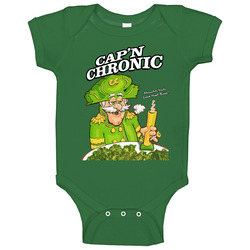 Cap N Chronic Captain Funny Cereal Parody Baby One Piece Cap N Chronic Captain Funny Cereal Parody Baby One Piece