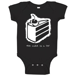 Portal The Cake Is A Lie Orange Box Video Game Baby One Piece Portal The Cake Is A Lie Orange Box Video Game Baby One Piece