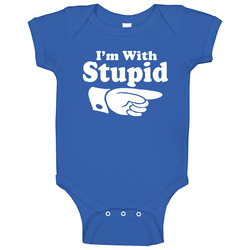 Im With Stupid Geico Manatee Commercial Funny Baby One Piece Im With Stupid Geico Manatee Commercial Funny Baby One Piece