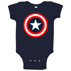 Captain America Logo Baby One Piece Captain America Logo Baby One Piece