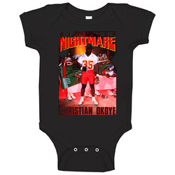 Retro Kansas City Football Christian Okoye Nigerian Nightmare Baby One Piece Retro Kansas City Football Christian Okoye Nigerian Nightmare Baby One Piece