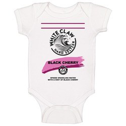 White Claw Black Cherry Hard Seltzer Halloween Costume Baby One Piece
