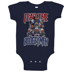 Fear The Boogeymen New England Defensemen Football Baby One Piece Fear The Boogeymen New England Defensemen Football Baby One Piece