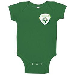 Ireland Soccer Football Team Euro Cup Jersey Crest Logo Supporter Fan Baby One Piece Ireland Soccer Football Team Euro Cup Jersey Crest Logo Supporter Fan Baby One Piece