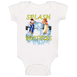 Splash Brothers White Baby One Piece Splash Brothers White Baby One Piece