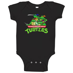 Retro 80's Vintage Teenage Mutant Ninja Turtles Cool Baby One Piece Retro 80's Vintage Teenage Mutant Ninja Turtles Cool Baby One Piece