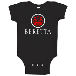 Beretta Rw Logo Black Baby One Piece Beretta Rw Logo Black Baby One Piece