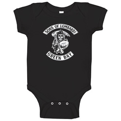 Sons Of Lombardi Green Bay Football Baby One Piece